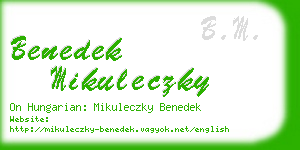 benedek mikuleczky business card